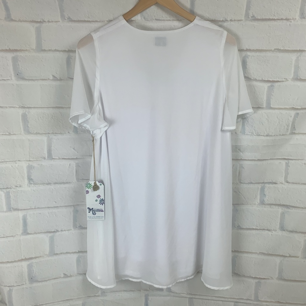 Show Me Your MuMu Rancho Vista White Tunic Dress M - Picture 4 of 6